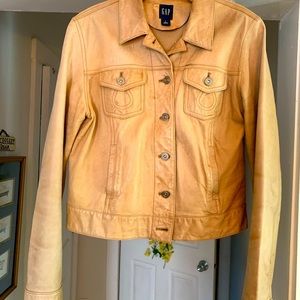 Leather Gap jacket. Super cute. Vintage.